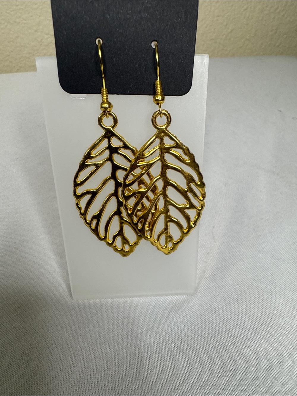 Gold Leaf Dangle Earrings - Women Jewelry